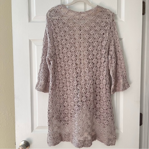 Taupe Crochet Cardigan - Picture 4 of 6